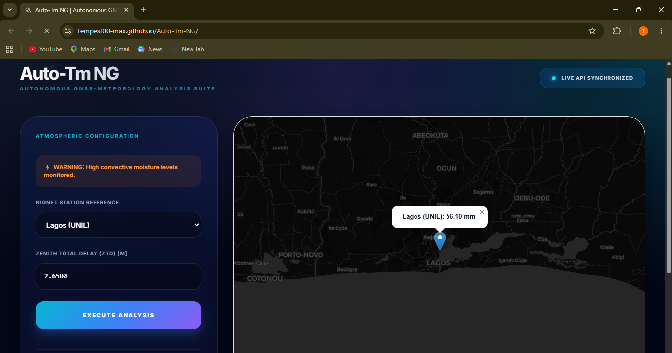 Auto-Tm NG GNSS Meteorology Dashboard