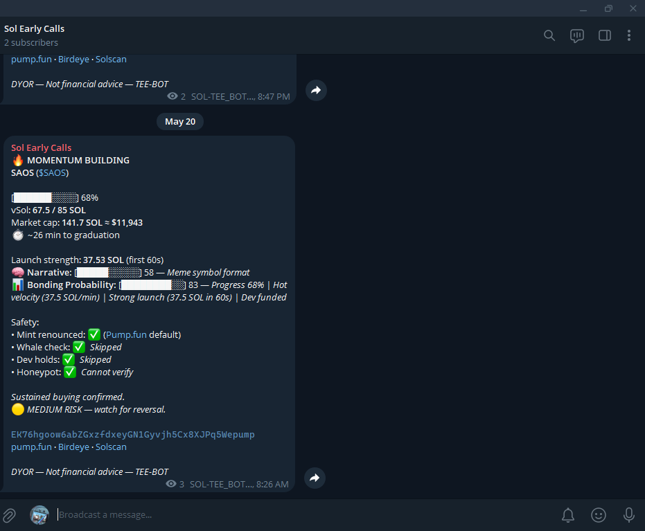 Sol-Tee Bot Trading Dashboard