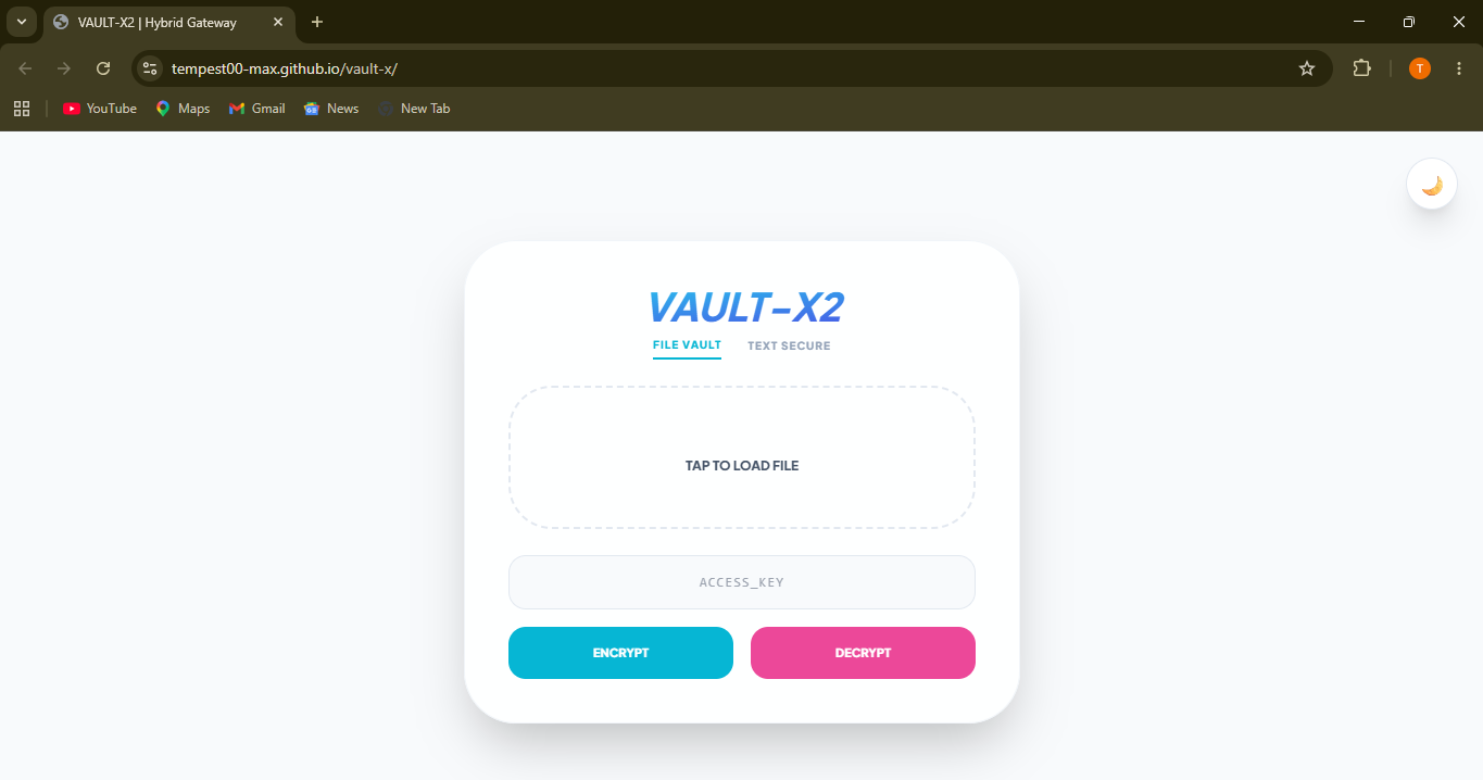 VAULT-X2 Encryption Interface